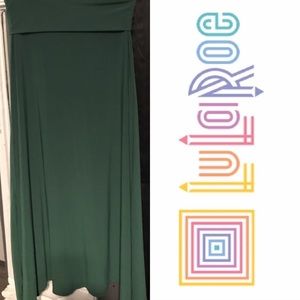 Luluroe slinky dark green Maxi skirt